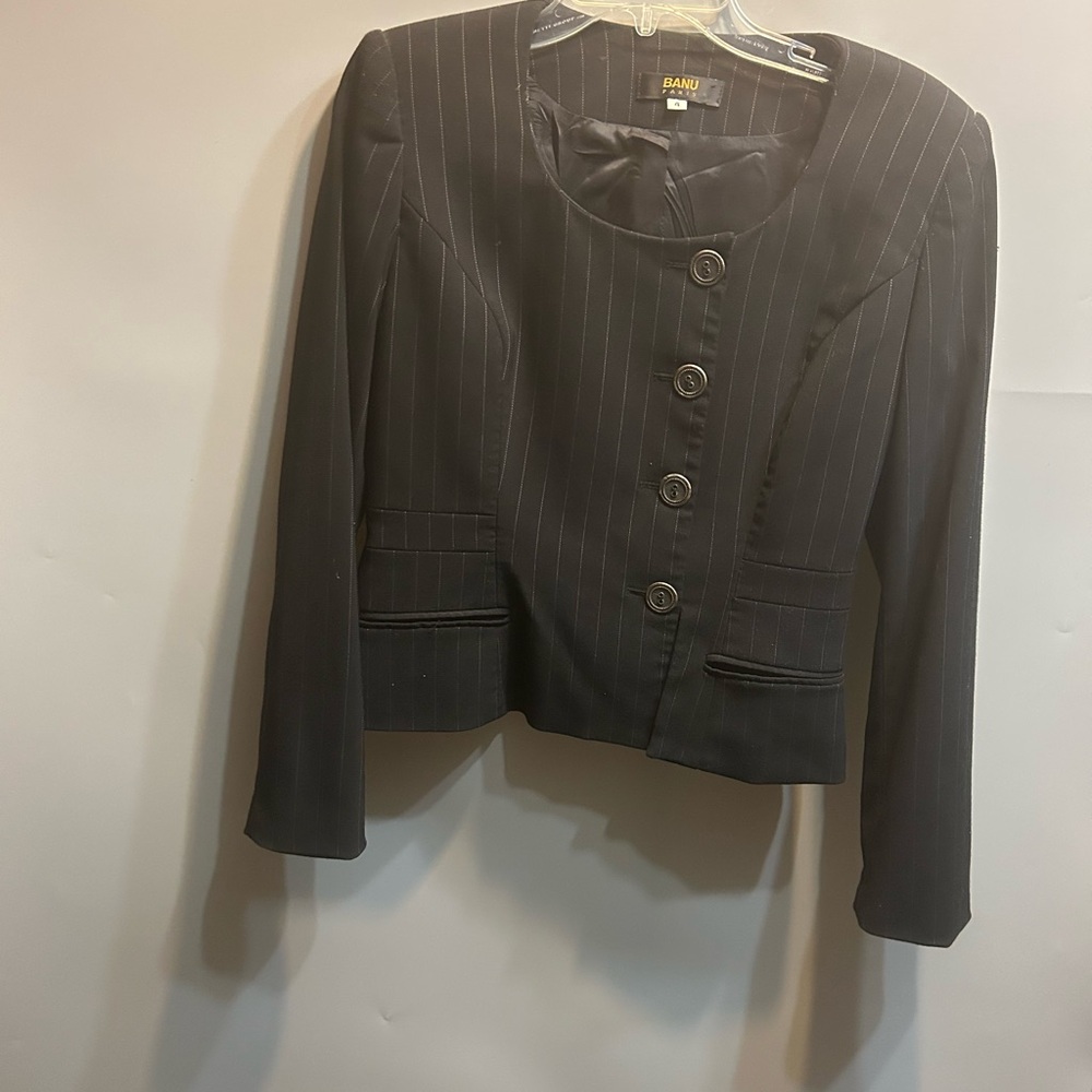 Black Pinstripe Women's Jacket